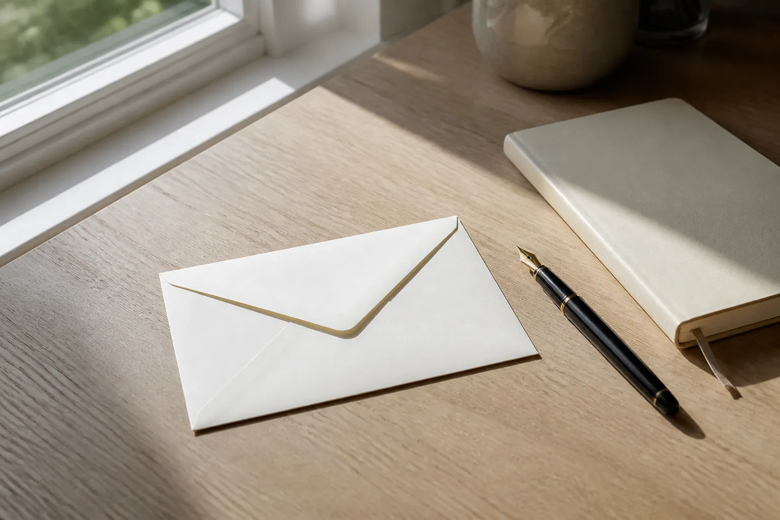 A letter and pen on a quiet desk