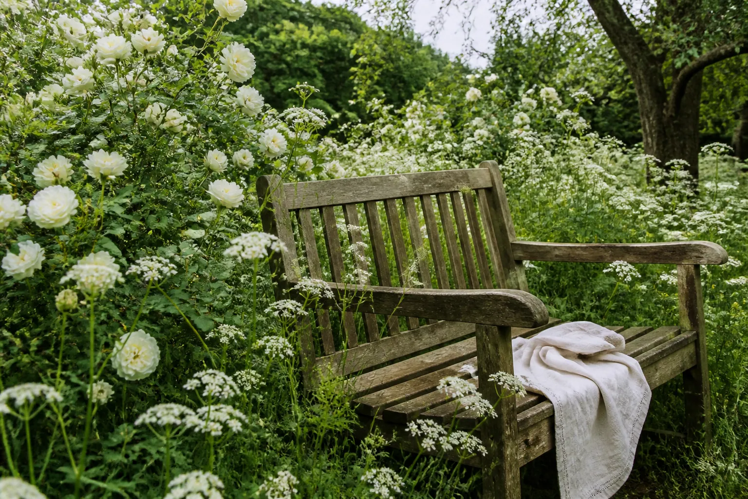 An English garden in pollen season